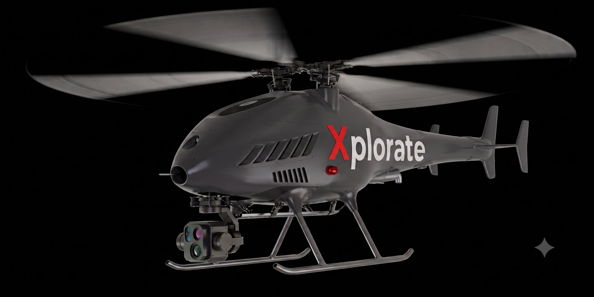 The SwissDrones SD120 long-range uncrewed helicopter